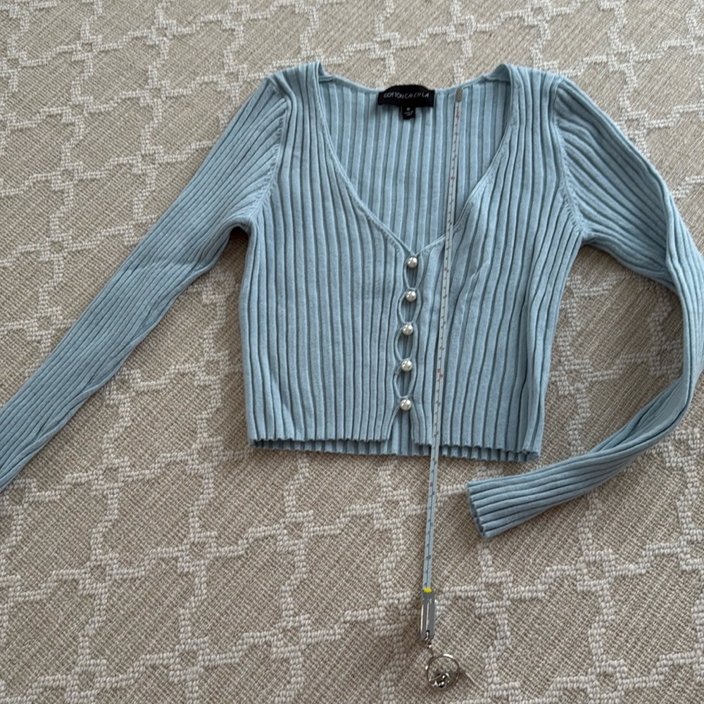 Pretty sweet baby blue sweater. Cotton candy LA Med. New